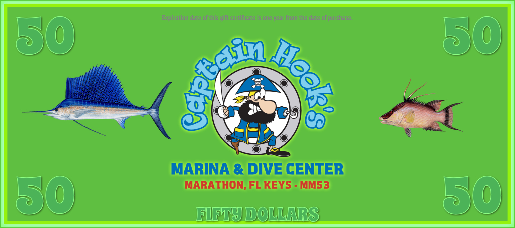 Captain Hook's Gift Card - $50.00
